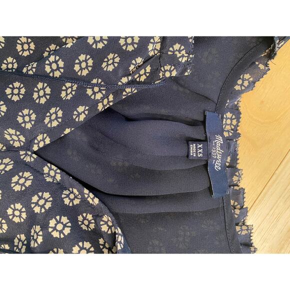 Madewell Silk Sleeveless Printed Mini Dress xxs - Picture 7 of 10